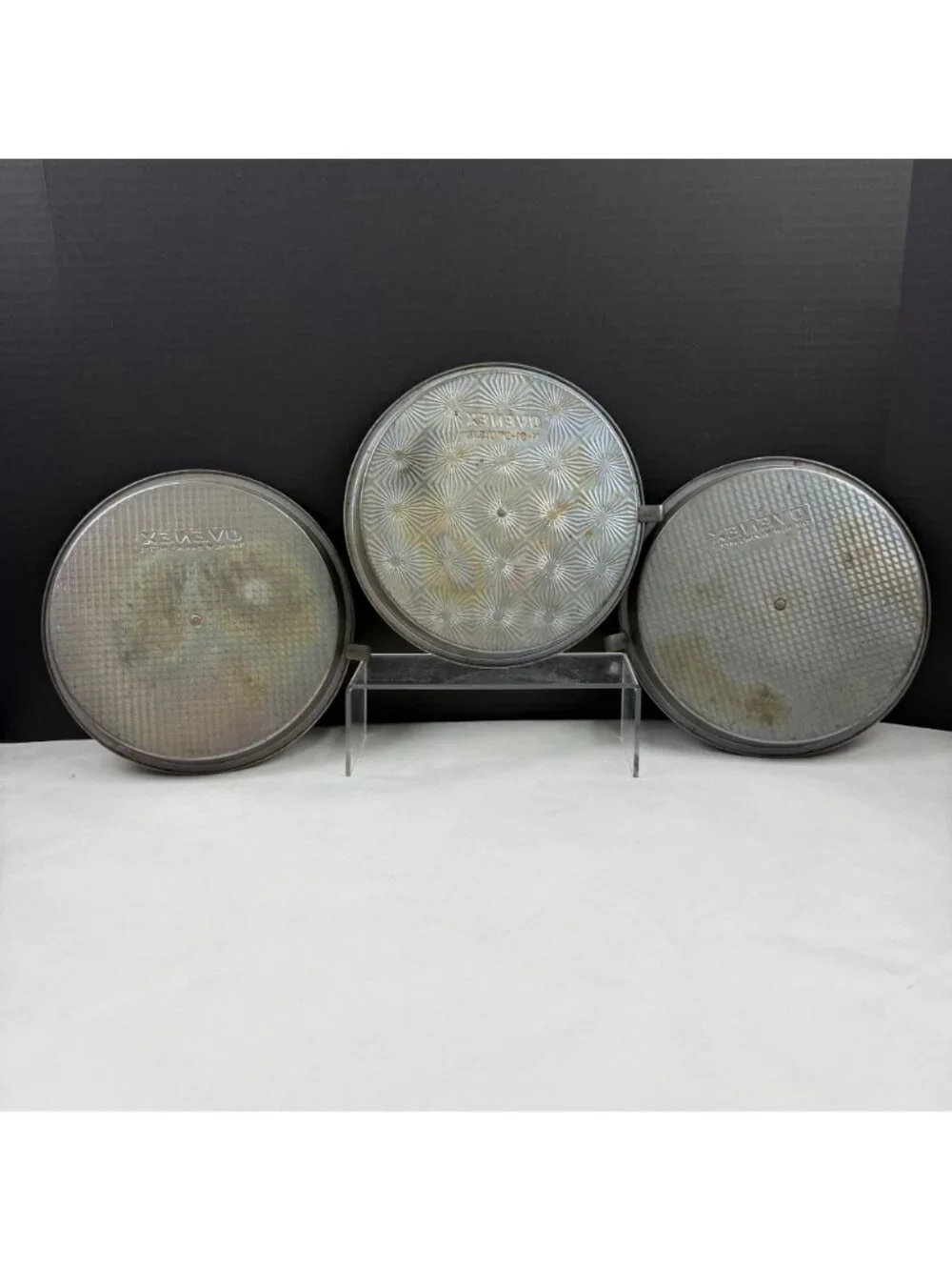 Vintage Ovenex Round Cake Pans with Slider Lot of 3